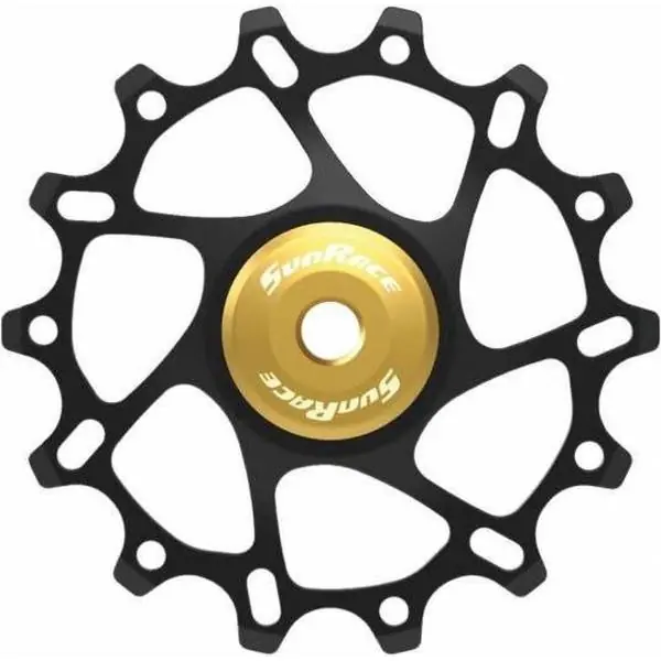 Sunrace Hihnapyörät 14 Hampaat Alumiini - Musta/Kulta Eniten Myyty