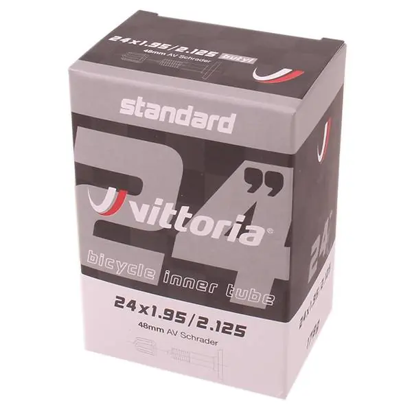 Vittoria Standard Sisäkumi 24x1.95-2.125 Sv 48mm - Musta Alennus