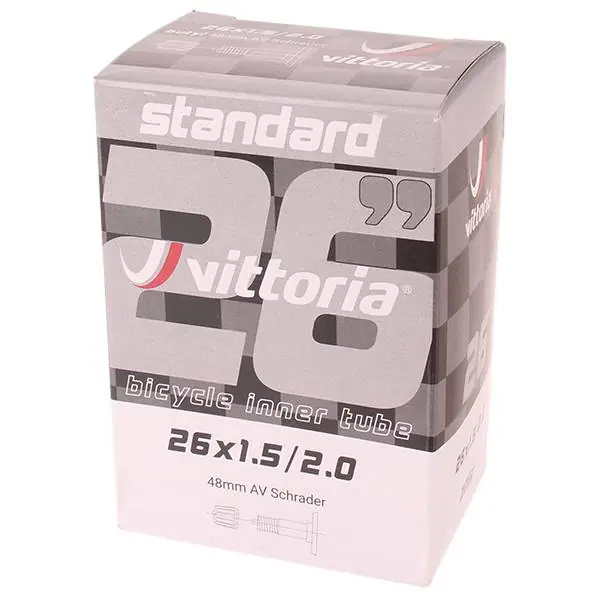 Vittoria Standard Sisäkumi 26x1.5-2.0 Sv 48mm - Musta Tehdashinta