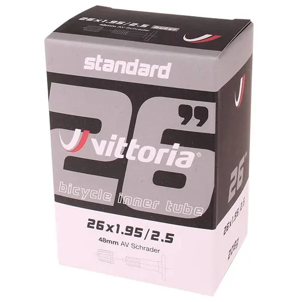 Vittoria Standard Sisäkumi 26x1.95-2.5 Sv 48mm - Musta Aito