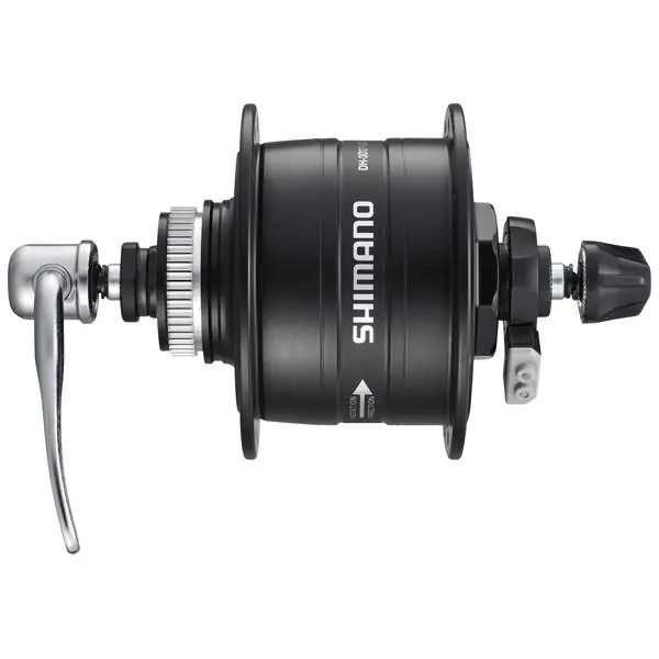 Shimano 3D37 Napadynamo 36 Reikä 6V/3W QR - Musta Turvallinen Maksu