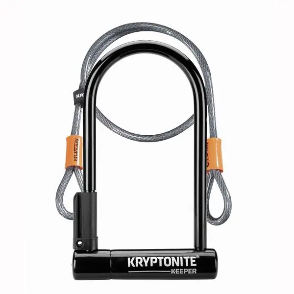 Flash-Tarjous Kryptonite U-Lukko + Kaapeli Keeper 12STD 120cm - Musta