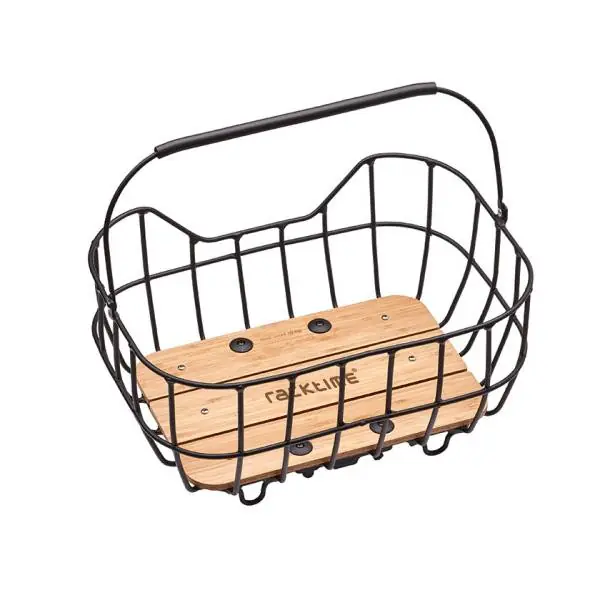 Racktime Breeze Polkupyörän Kori Taakse 25L - Musta/Puinen Edullinen Hinta