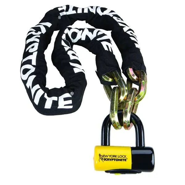 Kryptonite Ketjulukko NewYork Ø14mm 150cm - Musta/Keltainen Alennettu Hinta
