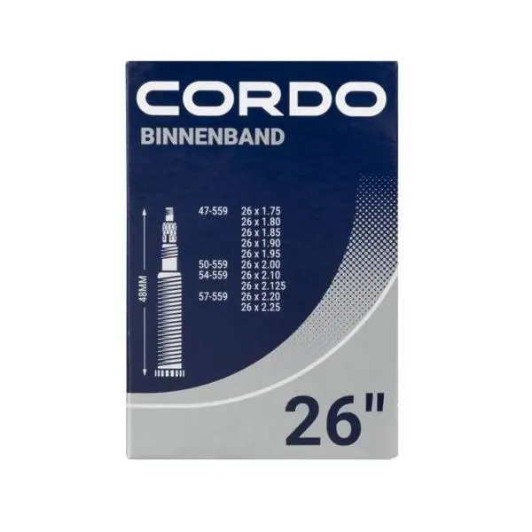 Tarjous Cordo Sisäkumi 26 x 1.75-2.25" Pv 48mm - Musta