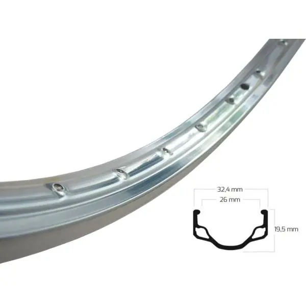 Aito Ryde HL32 Vanne 28 x 1 1/2" 36 Reikä Alumiini - Harmaa