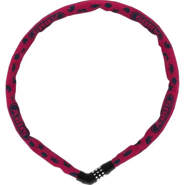 Abus Steel-O-Chain Ketjulukko Ø4mm 75cm - Punainen Pikatoimitus