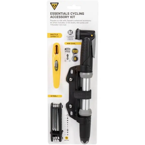 Topeak Essentials Lisävarusteet Sarja - Musta Korkea Laatu