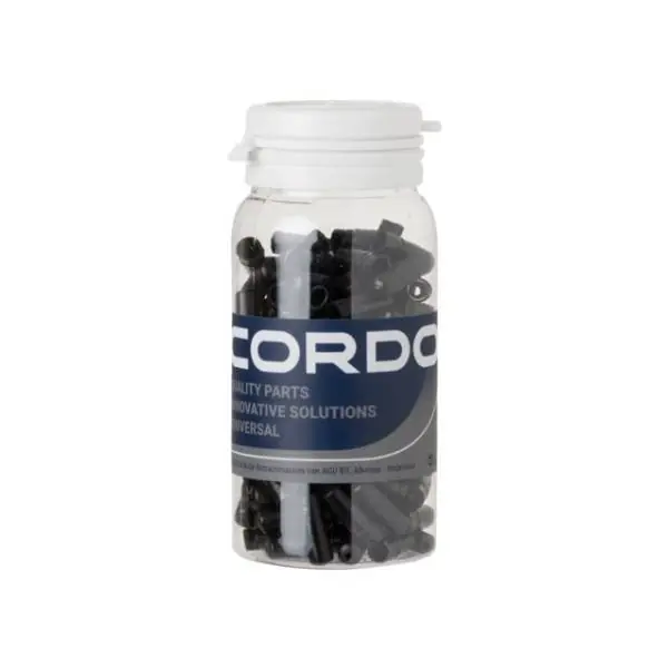 Cordo Ferrule Kaapeliholkki Ø4mm Muovi - Musta (150) Flash-Tarjous