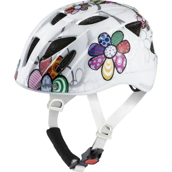 Edullinen Hinta Alpina Ximo Flash Pyöräilykypärä Kids Valkoinen Kukat - 45-49 cm