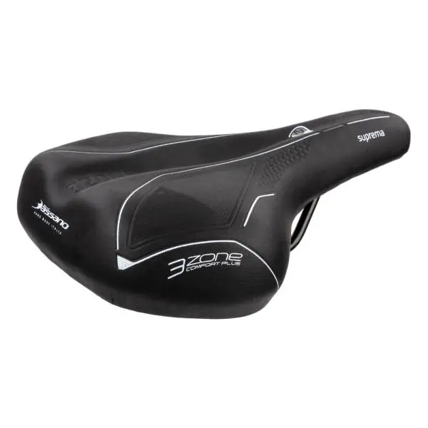 Alennettu Hinta Selle Bassano Suprema 3Zone Polkupyörän Satula 185mm - Musta