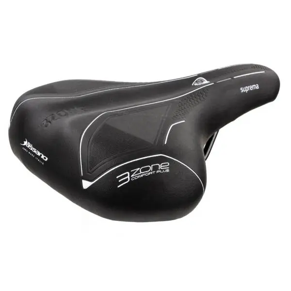 Suosittu Selle Bassano Suprema 3Zone Polkupyörän Satula Miehet 185mm - Musta