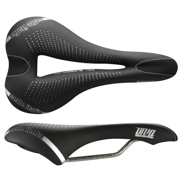Päivän Tarjous Selle Italia Diva Geeli Superflow Polkupyörän Satula Naiset S3 - Musta