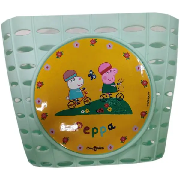 Bike Fashion Lasten Polkupyörän Kori Peppa Pig - Vihreä/Keltainen Loppuunmyynti