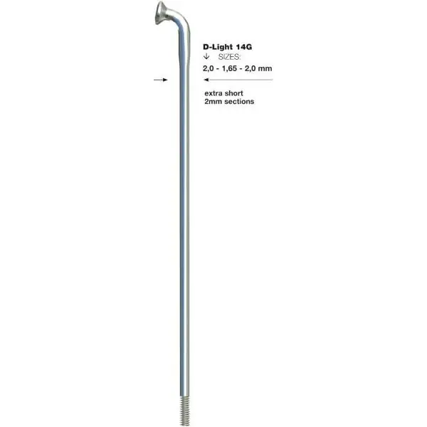 Sapim D-Light Pinna 14 x 258mm J-Bend Inox - Musta (100) Lähetetään Heti