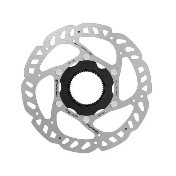 Tukkuhinta SwissStop Catalyst Jarrulevy Ø140mm Centerlock - Musta/Hopea