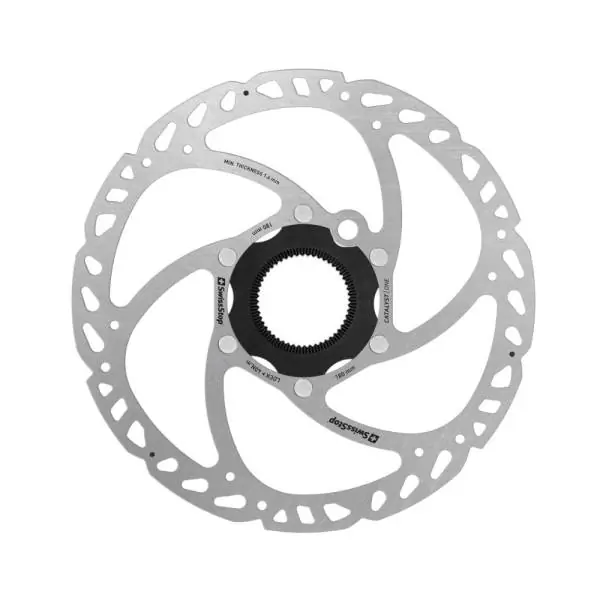 SwissStop Catalyst Jarrulevy Ø180mm Centerlock - Musta/Hopea Rajoitettu Tarjous
