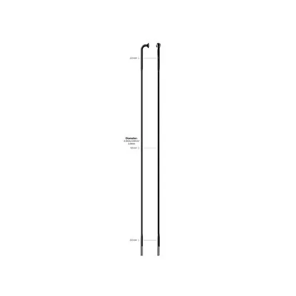 Halpa Sapim Race Pinna 14 x 252mm J-Bend Inox - Musta (100)