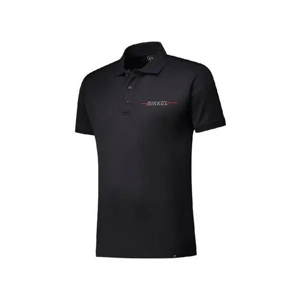 Ilmainen Palautus Bikkel Poolo Shirt Lyhyt Laippa Miehet Musta - 2XL