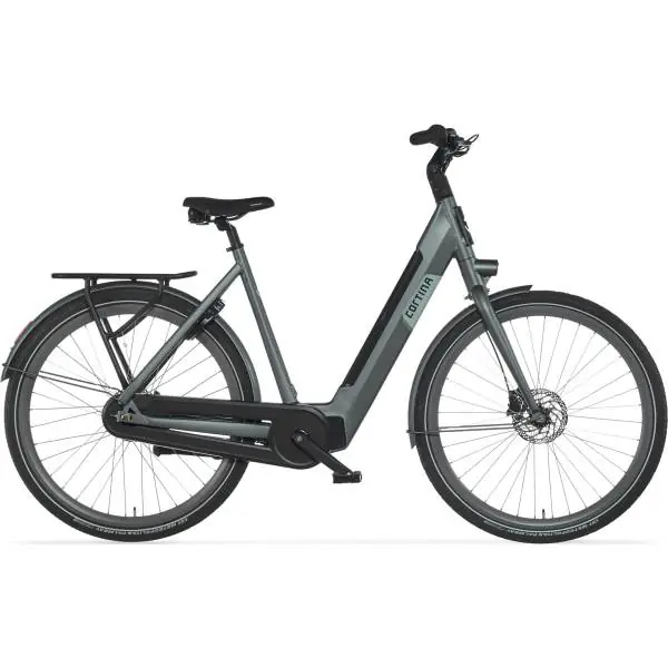 Rajoitettu Tarjous Cortina E-Nite E-Bike Naiset 28" 57cm 7S - Matta Titanic Vihreä