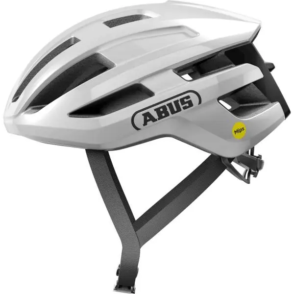 Abus PowerDome Mips Pyöräilykypärä Shiny Valkoinen - S 48-54 cm Heti Saatavilla