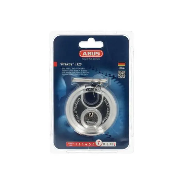 Abus Levy 220 Riippulukko Levylukko 70mm - Hopea Paras Hinta