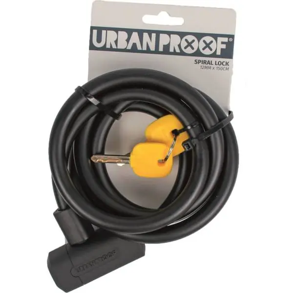 Urban Proof Kaapelilukko Ø12mm 150cm - Musta Tilaa Nyt