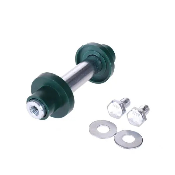 Löytö HBS Akseli -. Työntökärryn Pyörä Ø19.8 x 75 / 128.7mm - Hopea/Vihre&