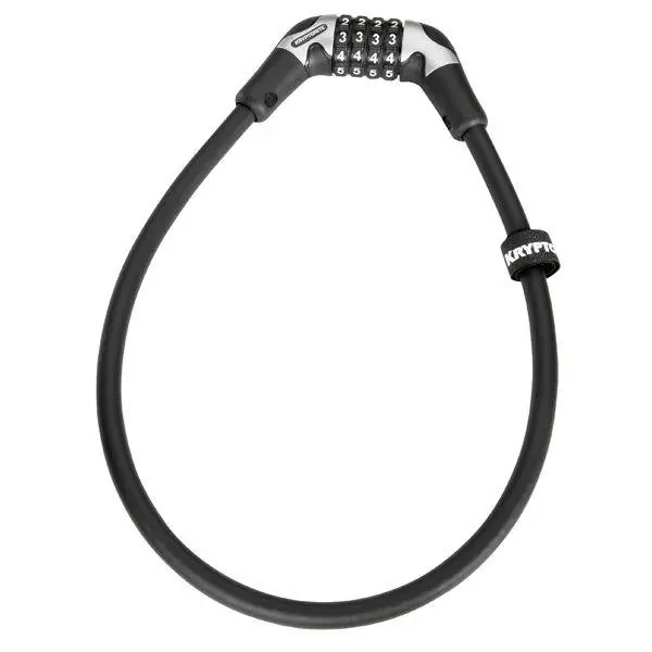 Uusi Kokoelma Kryptonite Kryptoflex Yhdistelmälukko Ø12mm 65cm - Musta