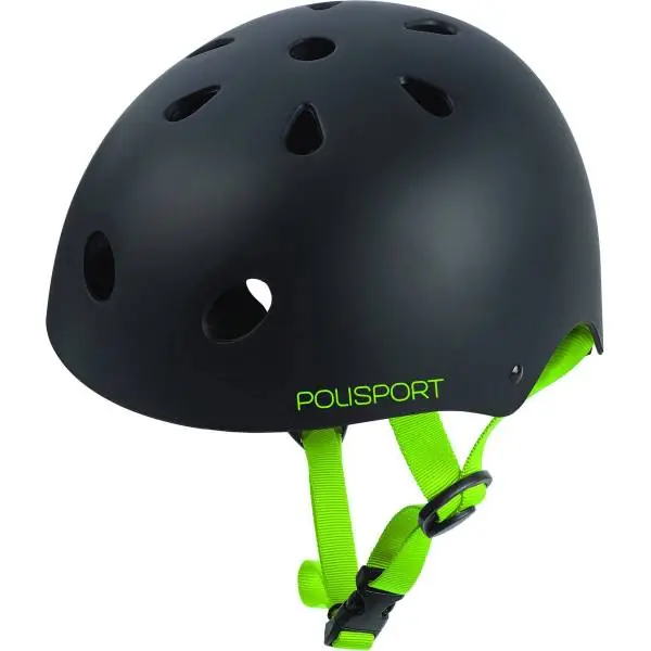 Viimeinen Mahdollisuus Polisport Urban Radical Pyöräilykypärä Kids Matt Black/Green