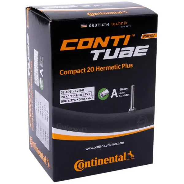 Tukkuhinta Continental Compact 20 Hermetic Plus 20 x1 1/4-1.75" Sv - Musta