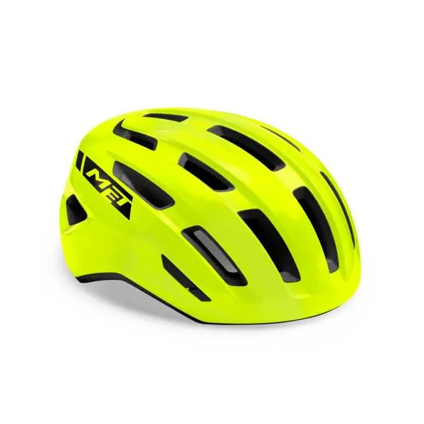 Alennus M E T Miles Pyöräilykypärä Fluo Keltainen Kiiltävä - S/M 52-58 cm