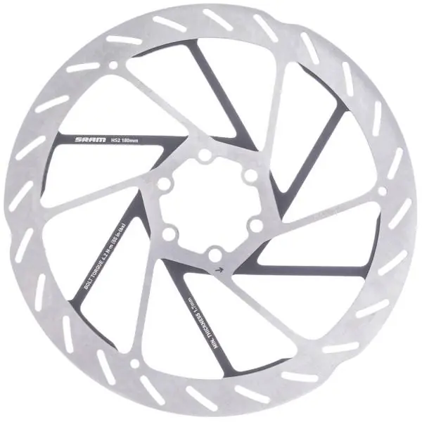 Sram HS2 Jarrulevy Ø180mm 6-Reikä - Musta/Hopea Flash-Tarjous
