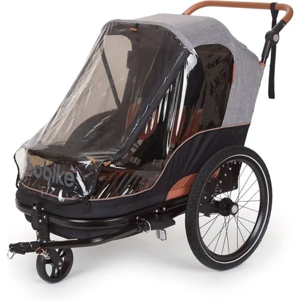 Bobike 2 Sisään 1 Polkupyörän Perävaunu 2-Lapset - Musta/Harmaa Osta Nyt