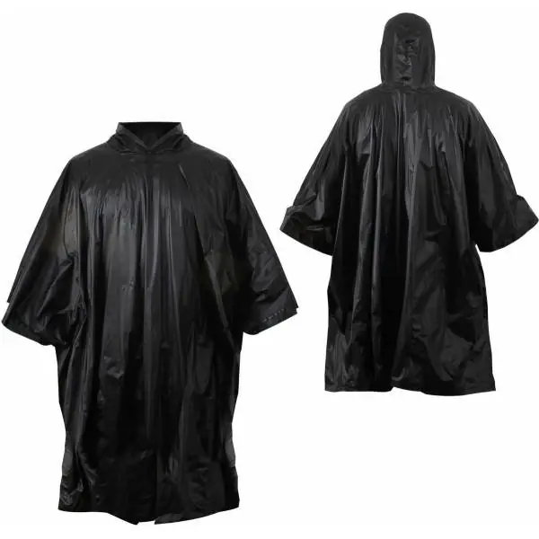 HBS Sade Poncho- Musta Uusi Kokoelma