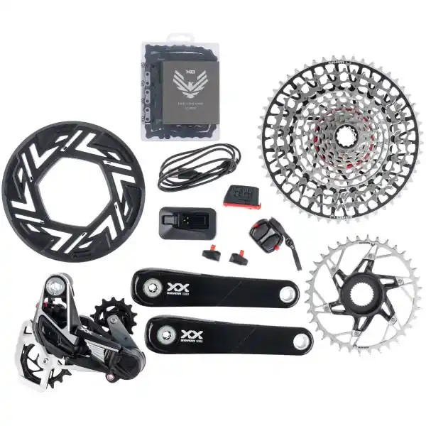 Loppuunmyynti Sram XX Eagle AXS Transmission E-Bike Ryhmäsarja 36T 165mm Musta