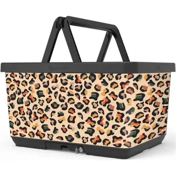 Basky 2.0 Villi Gekleurd Polkupyörän Kori 26.5L - Beige/Ruskea Turvallinen Maksu