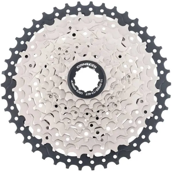 Contec Aste Rataspakka 11S 11-42T Alu Spider - Musta/Hopea Kampanjahinta