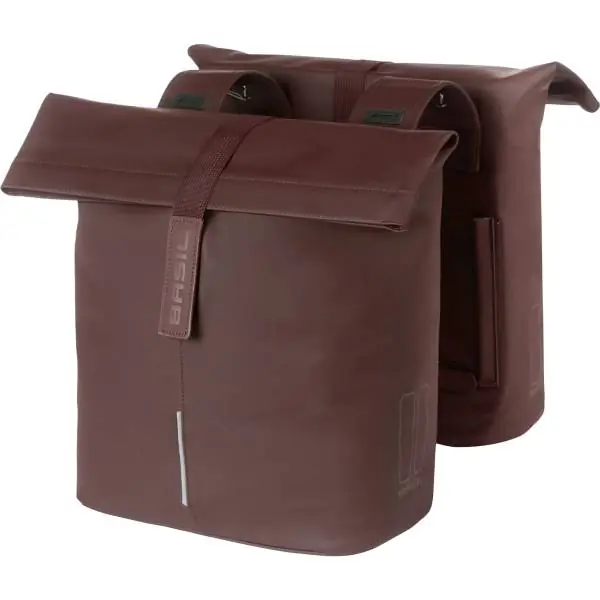 Korkea Laatu Basil City Kaksois Laukku 28-32L Vegan Nahka UB - Ruskea