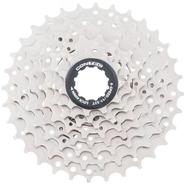 Contec Aste Rataspakka 8S 11-32T Shimano HG - Hopea/Musta Vain Tänään