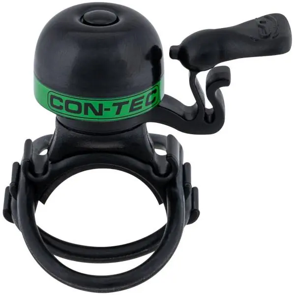 Contec Mini Bing Polkupyörän Kello Ø23mm Yleinen - Musta/Vihreä Heti Saatavilla