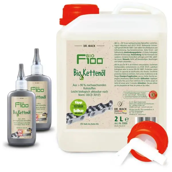 Viimeinen Mahdollisuus Dr. Wack F100 Bio Ketjuöljy 4-Osat - Jerrykannu 2L