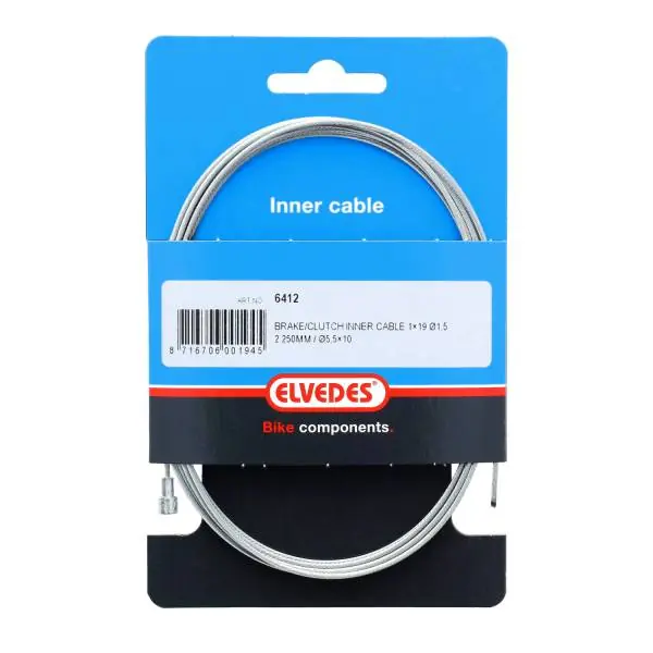 Elvedes Jarruvaijeri Sisäpuolella 2250mm Ø1.5mm V-Nippa Sinkitty - Hopea Paras Hinta
