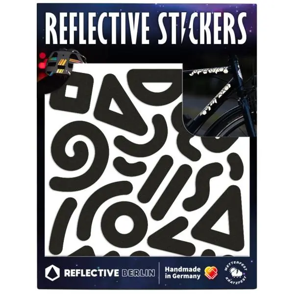 Reflective Berlin Heijastava Tarrat Doodle - Musta Turvallinen Maksu
