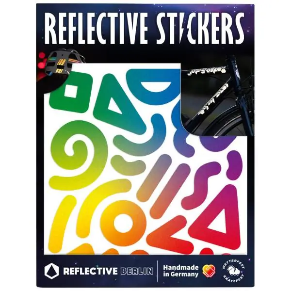 Reflective Berlin Heijastava Tarrat Doodle - Rainbow Halpa