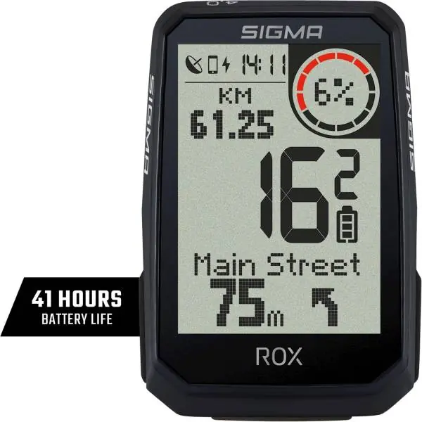Sigma ROX 4.0 Pyörätietokoneet Endurance GPS Top Asentaa - Musta Pakollinen (Must-Have)