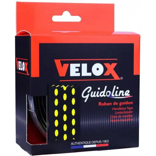 Velox Bi-Color 3.0 Ohjaustangon Teippi 3.5mm 2.1m - Musta/Keltainen (2) Tukkuhinta
