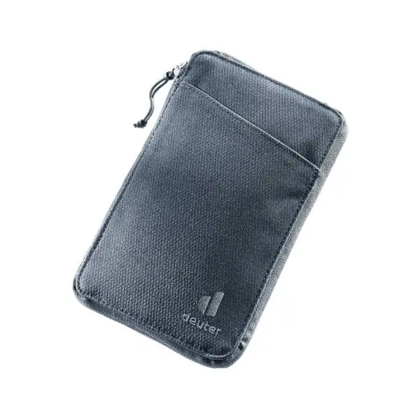 Korkea Laatu Deuter Travel Wallet Portemonnee - Musta