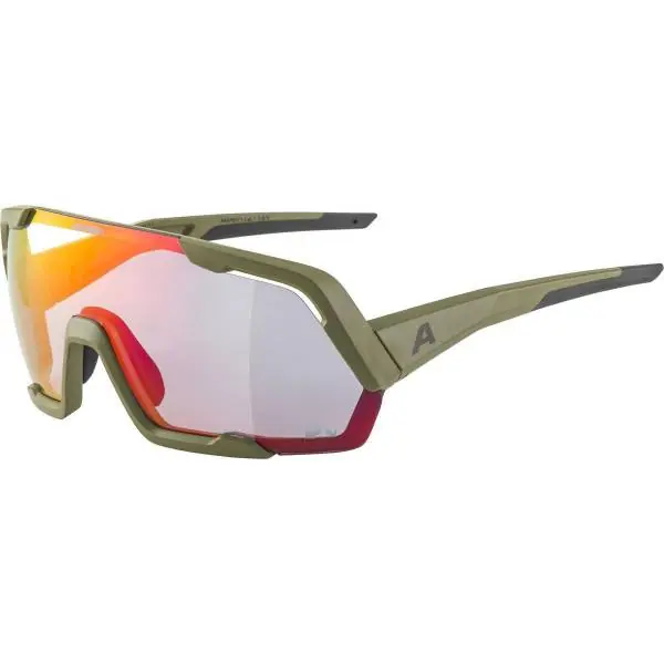 Aito Alpina Rocket QV Pyöräilylasit Mirror Rainbow - Matta Oliivi