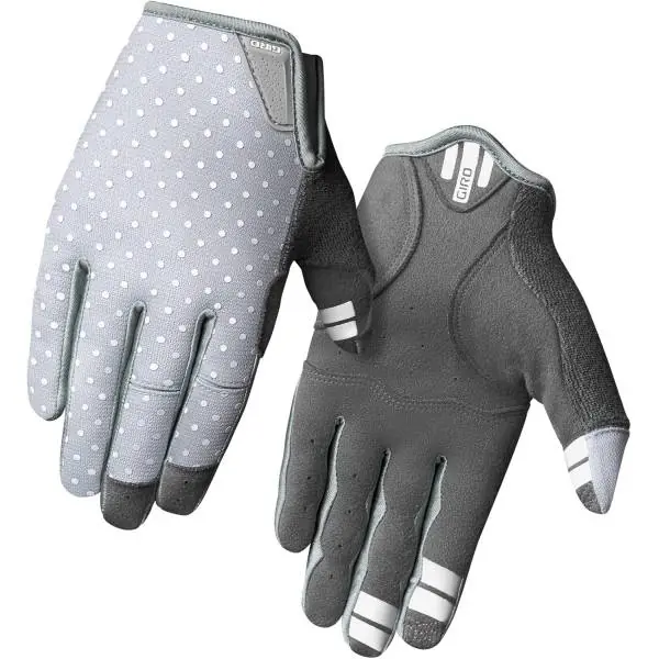 Giro Lr DND Pyöräilyhanskat Naiset Sharkskin/Valkoinen Pilkku - XL Viimeinen Mahdollisuus